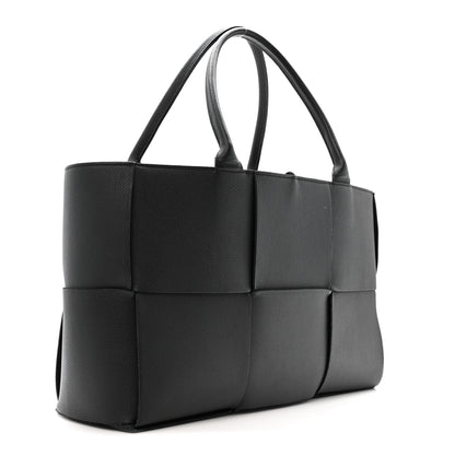 Bottega Veneta Grained Calfskin Maxi Intrecciato Medium Arco Tote Black 4 of 13