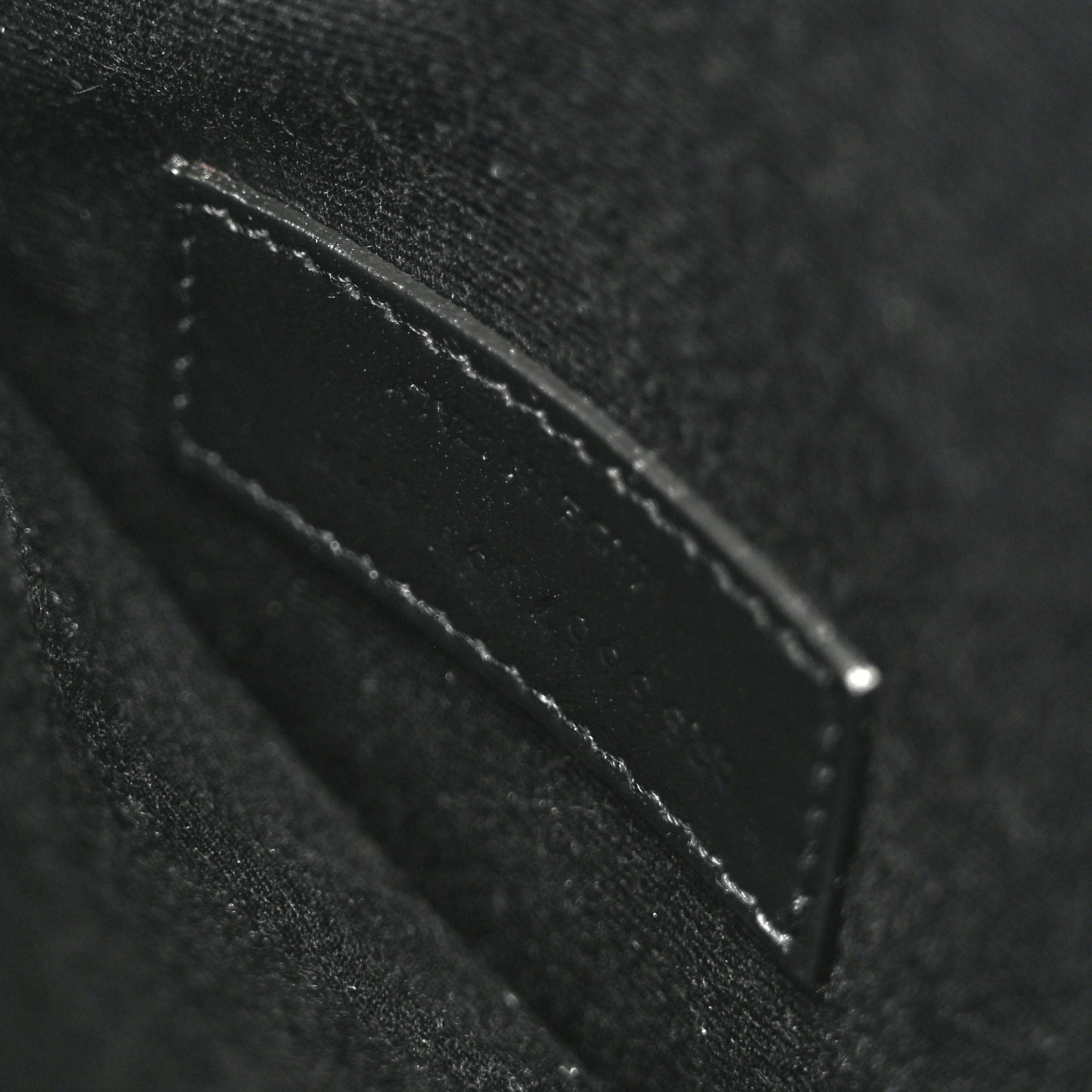 Calfskin Crocodile Embossed Uptown Monogram Pouch Black