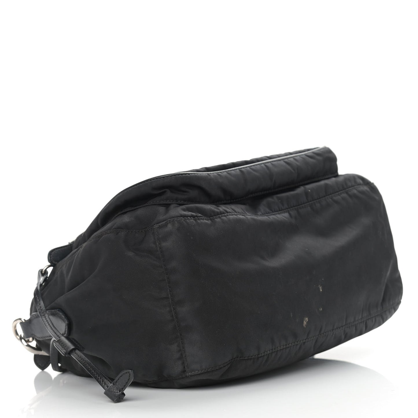 Saffiano Tessuto Nylon Crossbody Bag Black