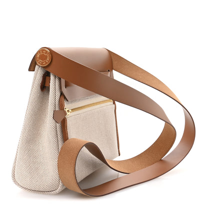 Hermes Military Toile Vache Hunter Herbag Zip Retourne 20 Ecru Beige Fauve 3 of 11
