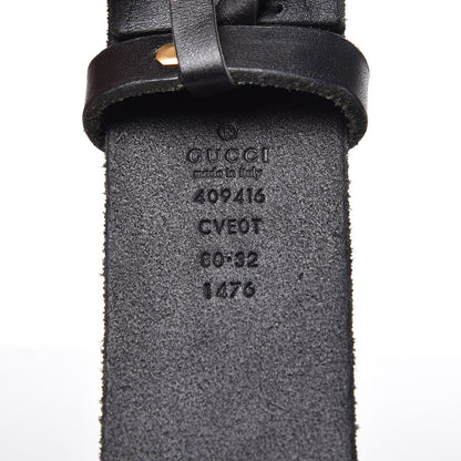 Gucci Faded Calfskin Double G 40mm Belt 80 32 Black 4 of 7