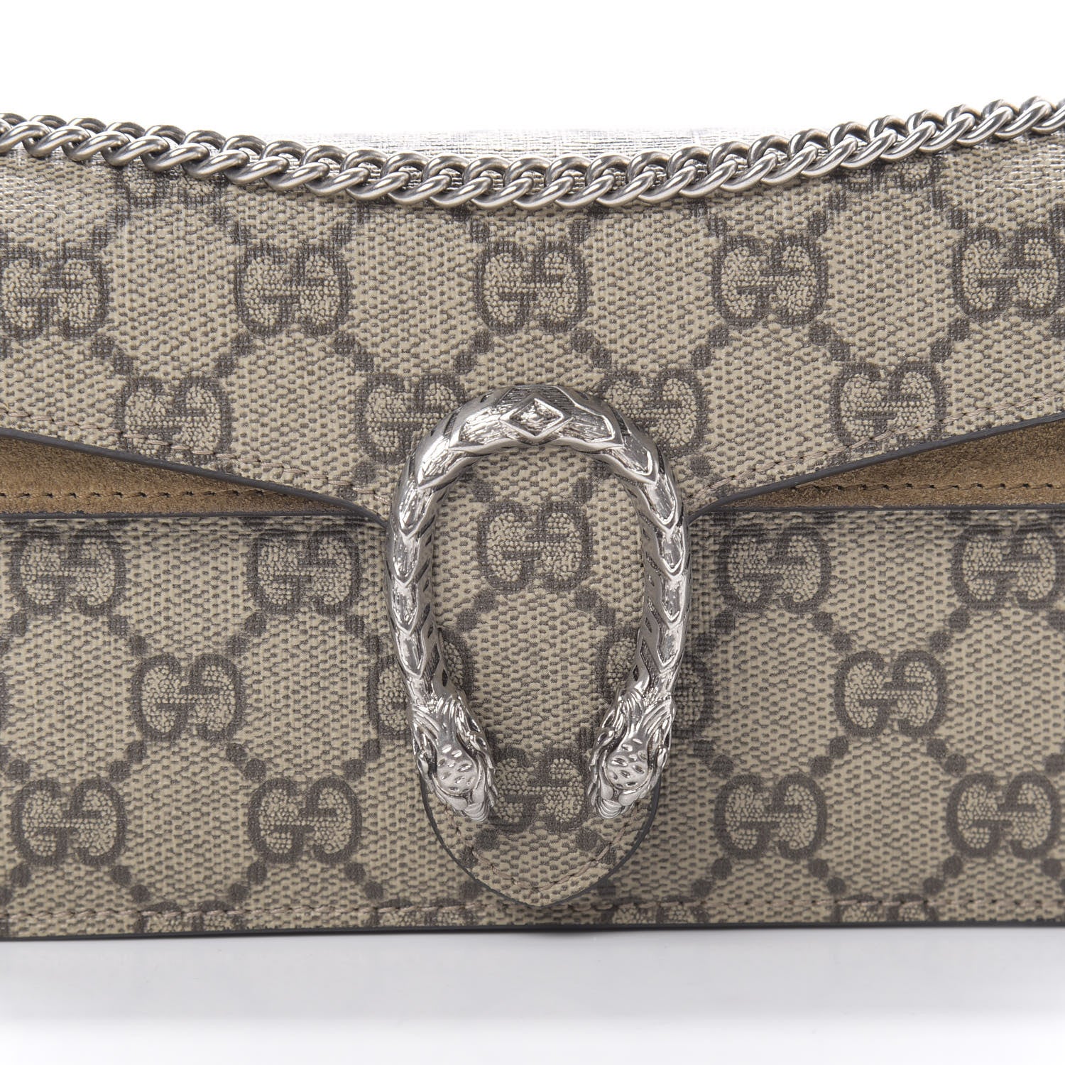 Gucci GG Supreme Monogram Super Mini Dionysus Shoulder Bag Taupe 7 of 11
