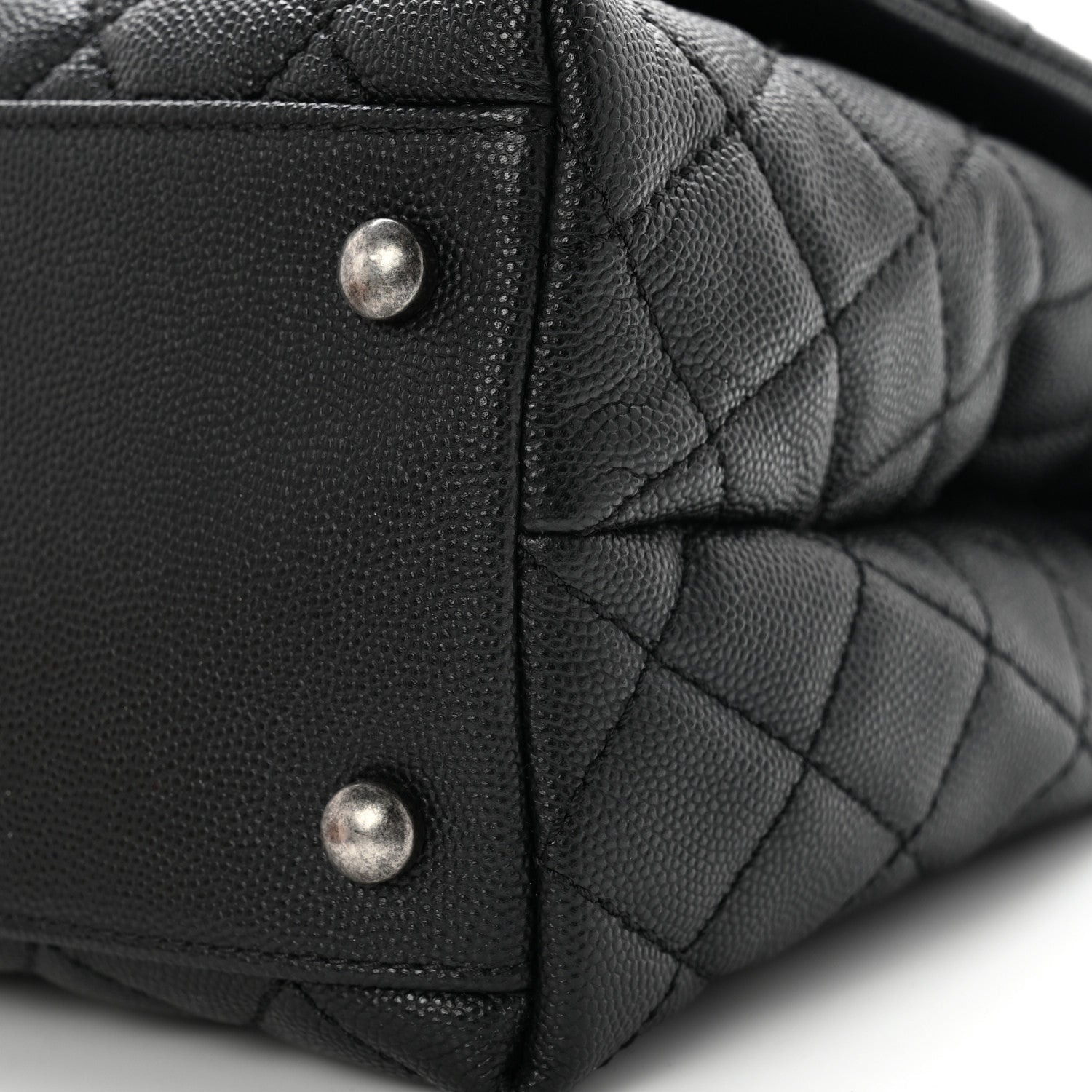 Chanel Caviar Lizard Quilted Small Coco Handle Flap Black 5 of 8