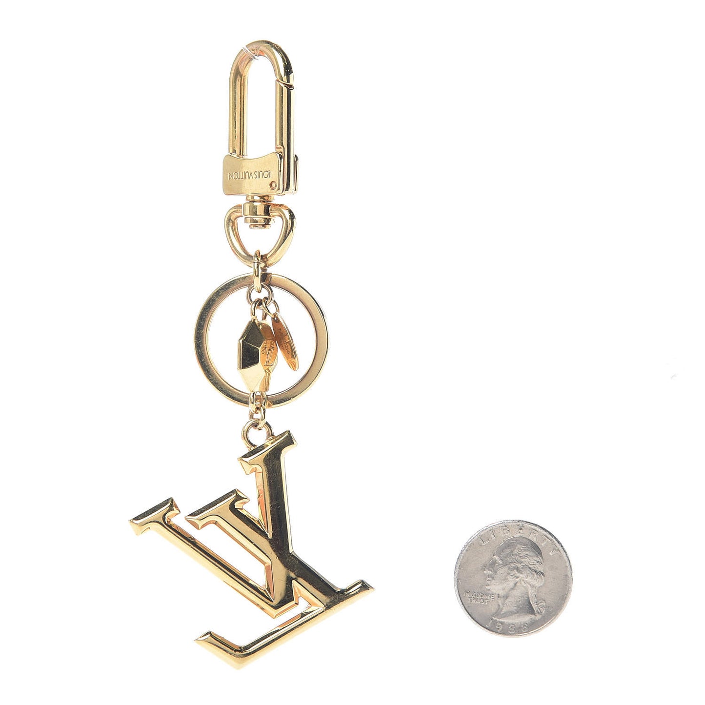 LV Facettes Bag Charm Key Holder Gold