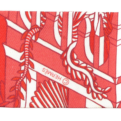 Hermes Silk Animapolis Twilly Rouge White 3 of 4