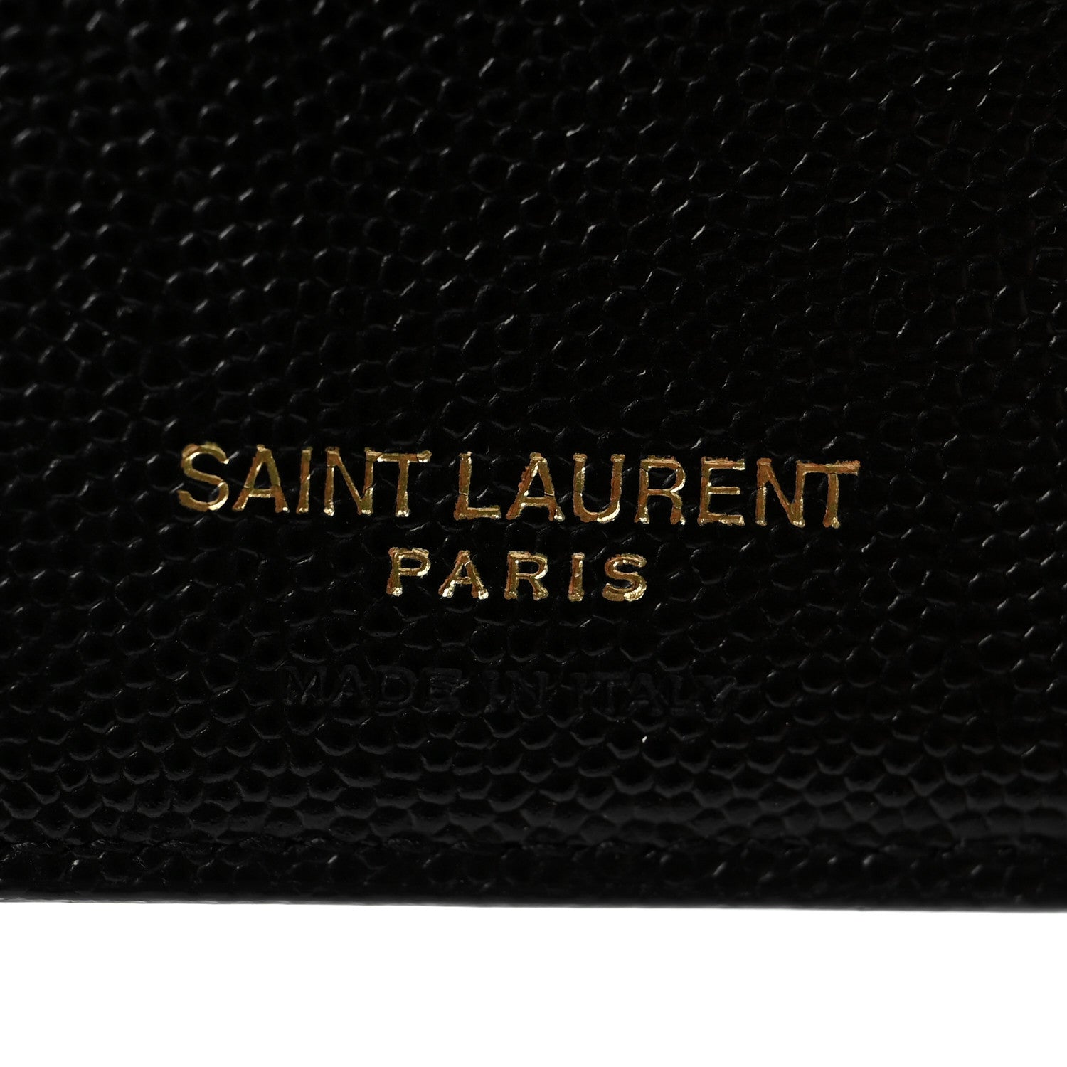 Saint Laurent Grain De Poudre Matelasse Chevron Monogram Zipped Two-Part Wallet Black 6 of 8