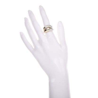 David Yurman Sterling Silver 18K Yellow Gold Single Loop Labyrinth 51 5.75 2 of 5