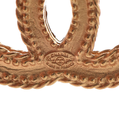 Chanel CC Drop Earrings Matte Gold 4 of 4