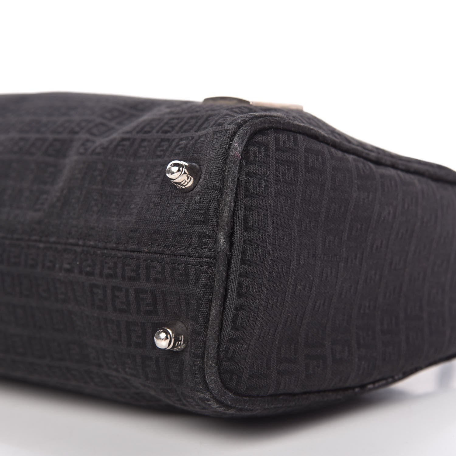 Fendi Zucchino Shoulder Bag Black 7 of 10
