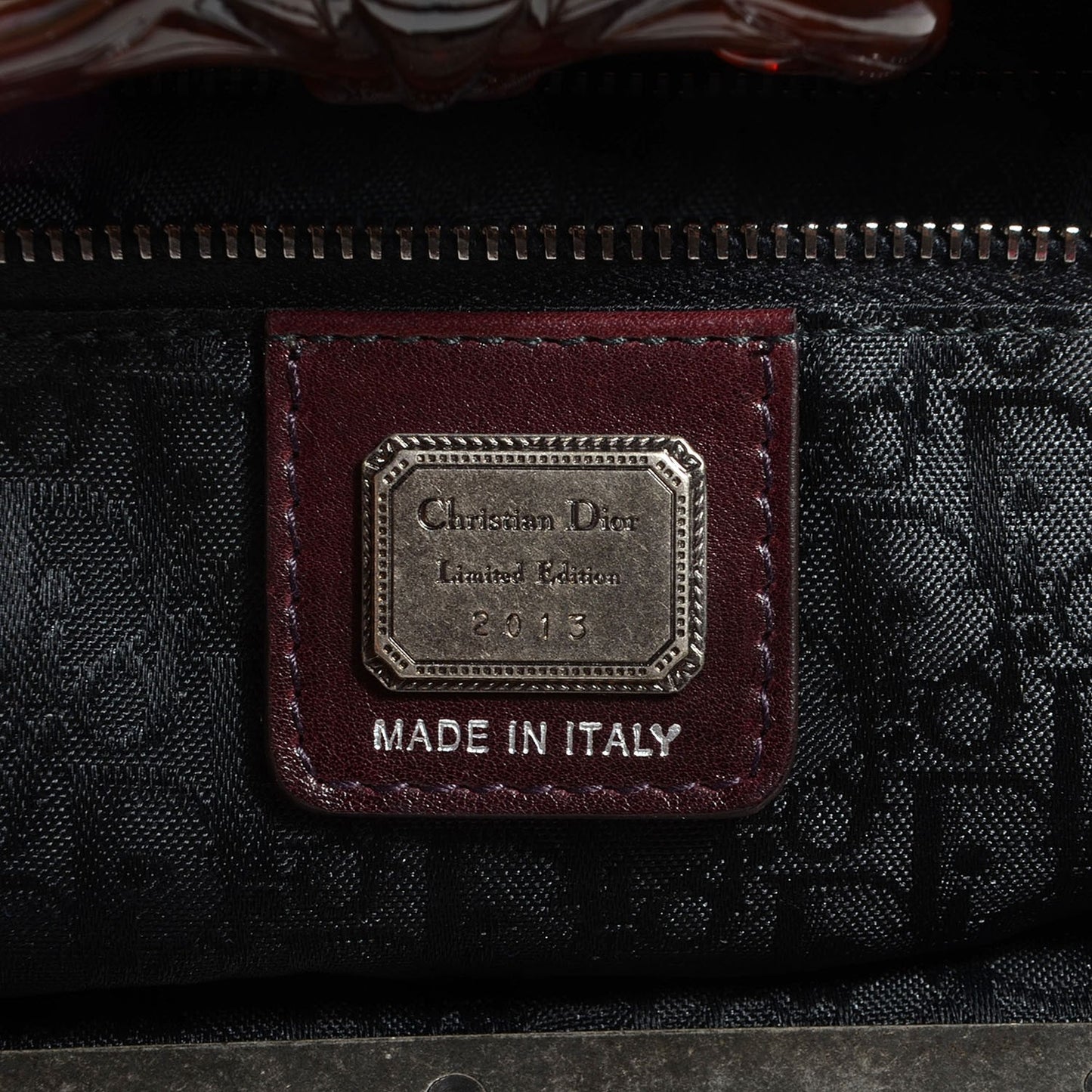 Leather Samourai 1947 Intrecciato Frame Bag Brown
