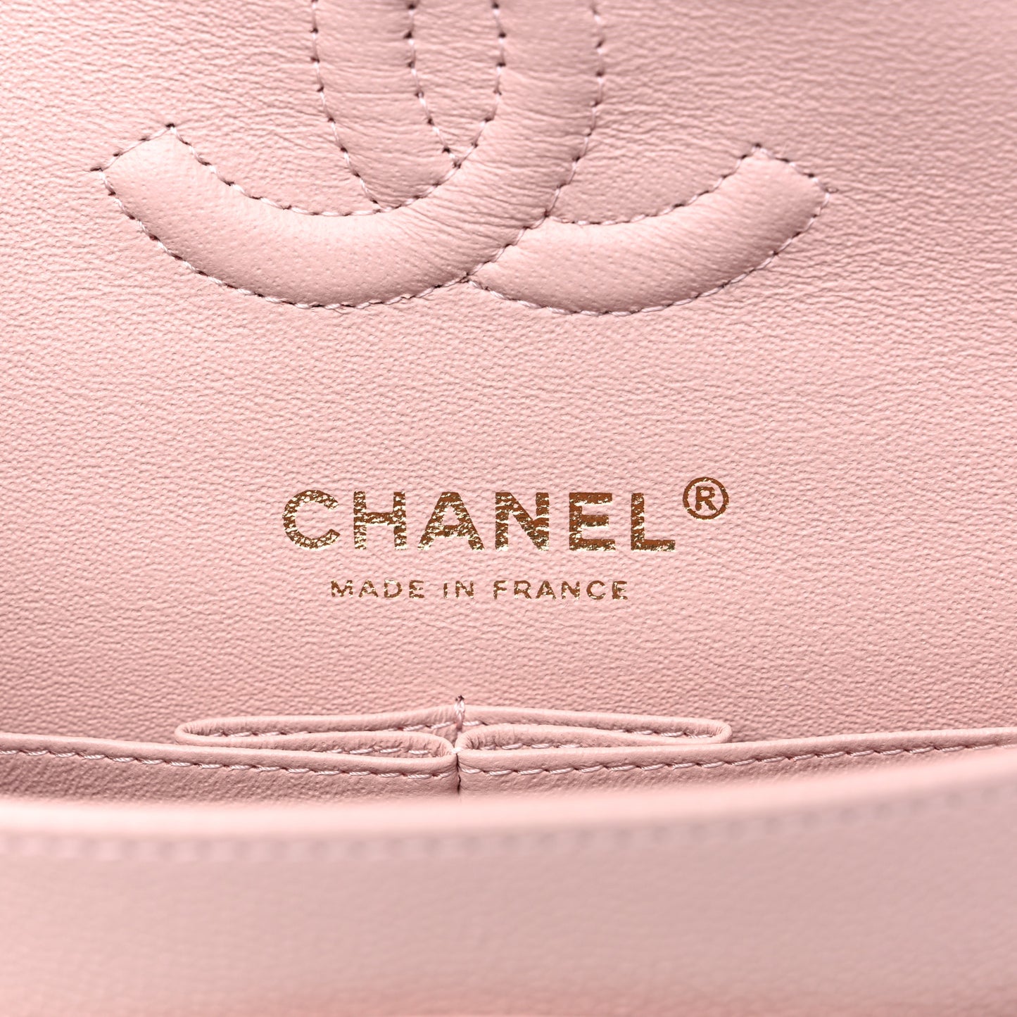 Caviar Quilted Small Double Flap Light Pink