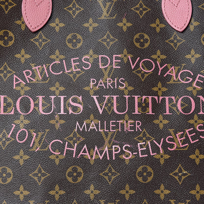 Louis Vuitton Monogram Articles de Voyage Ikat Neverfull GM Rose Velours 16 of 16
