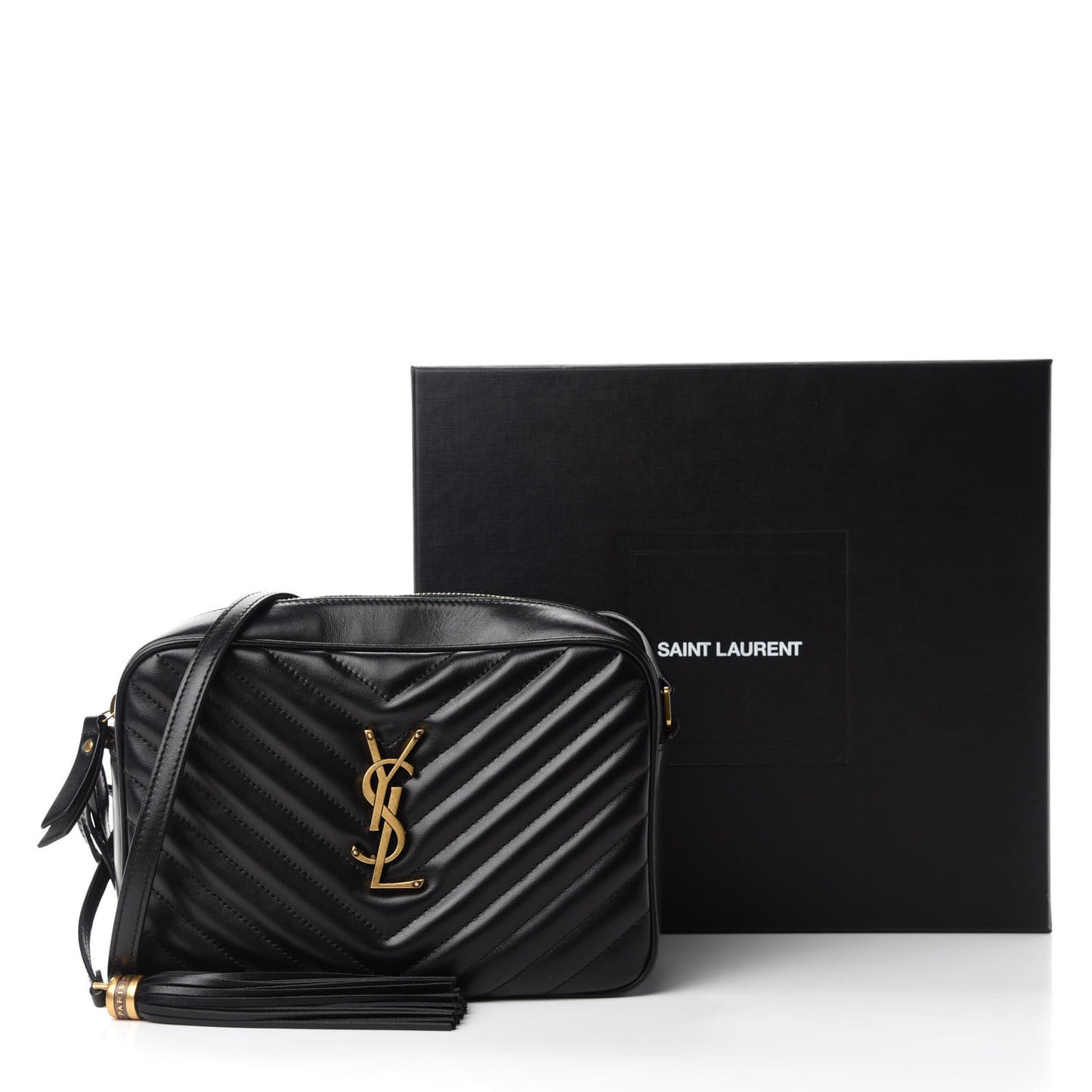 Calfskin Matelasse Monogram Lou Camera Bag Black