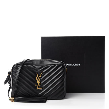 Saint Laurent Calfskin Matelasse Monogram Lou Camera Bag Black 14 of 14