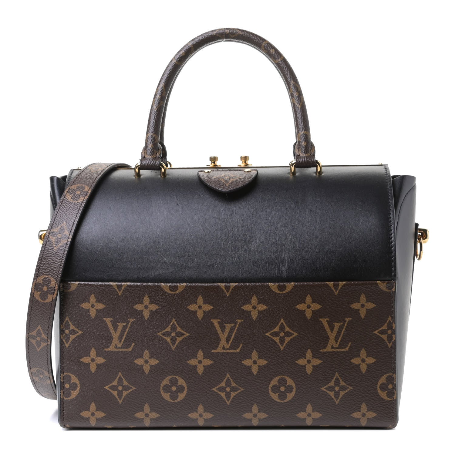 Louis Vuitton Calfskin Monogram Speedy Doctor 25 Black 1 of 7