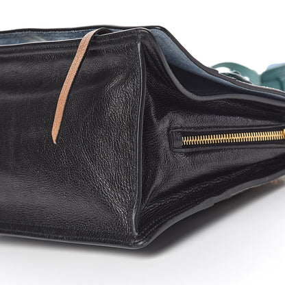 Prada Glace Calfskin Suede Etiquette Shoulder Bag Cannella Pavone 9 of 12