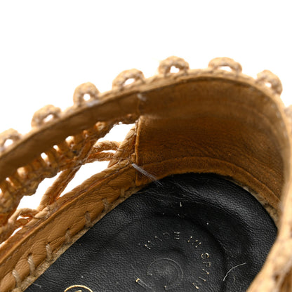 Chanel Raffia Fabric CC Espadrilles 38 Beige Black 11 of 14