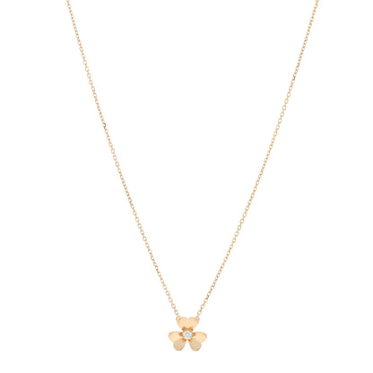 Van Cleef & Arpels 18K Yellow Gold Diamond Mini Frivole Pendant Necklace 1 of 5