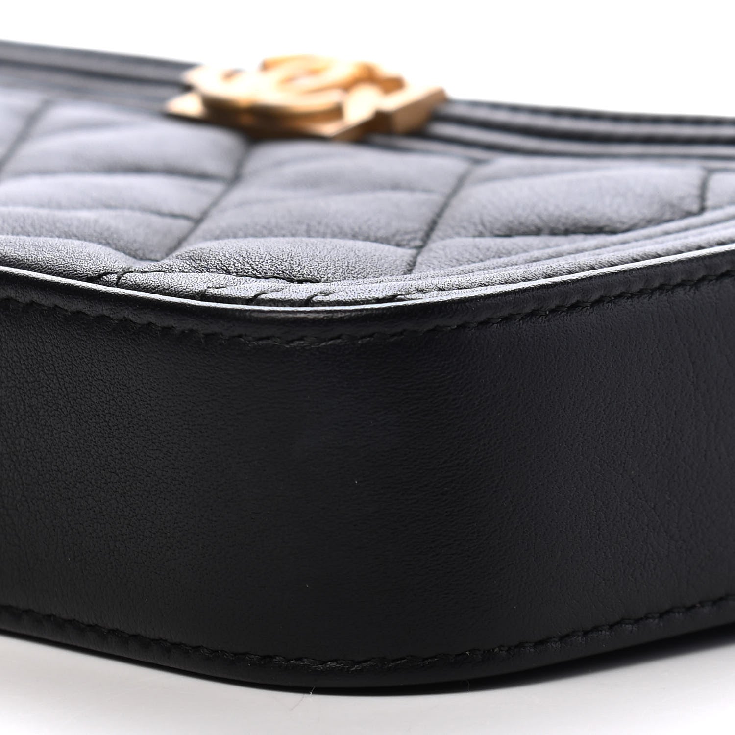 Chanel Calfskin Quilted Small Boy Clutch With Chain Black 9 of 9
