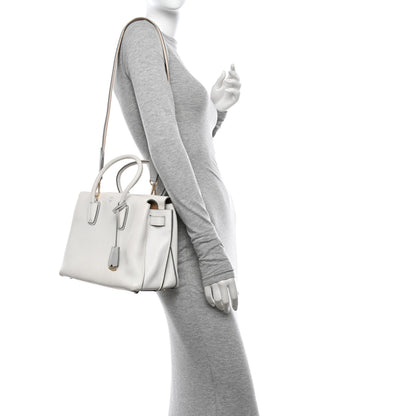 MCM Grained Calfskin Medium Milla Tote White 2 of 26