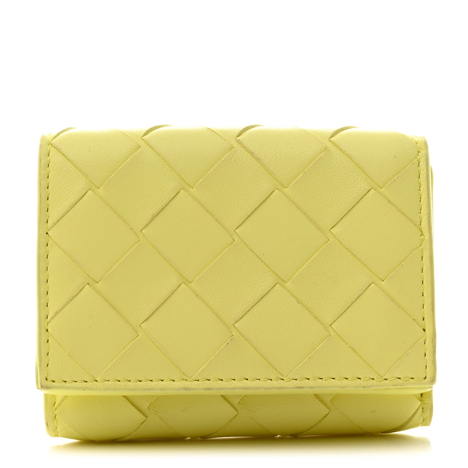 Bottega Veneta Nappa Intrecciato Trifold Wallet Kiwi 1 of 6