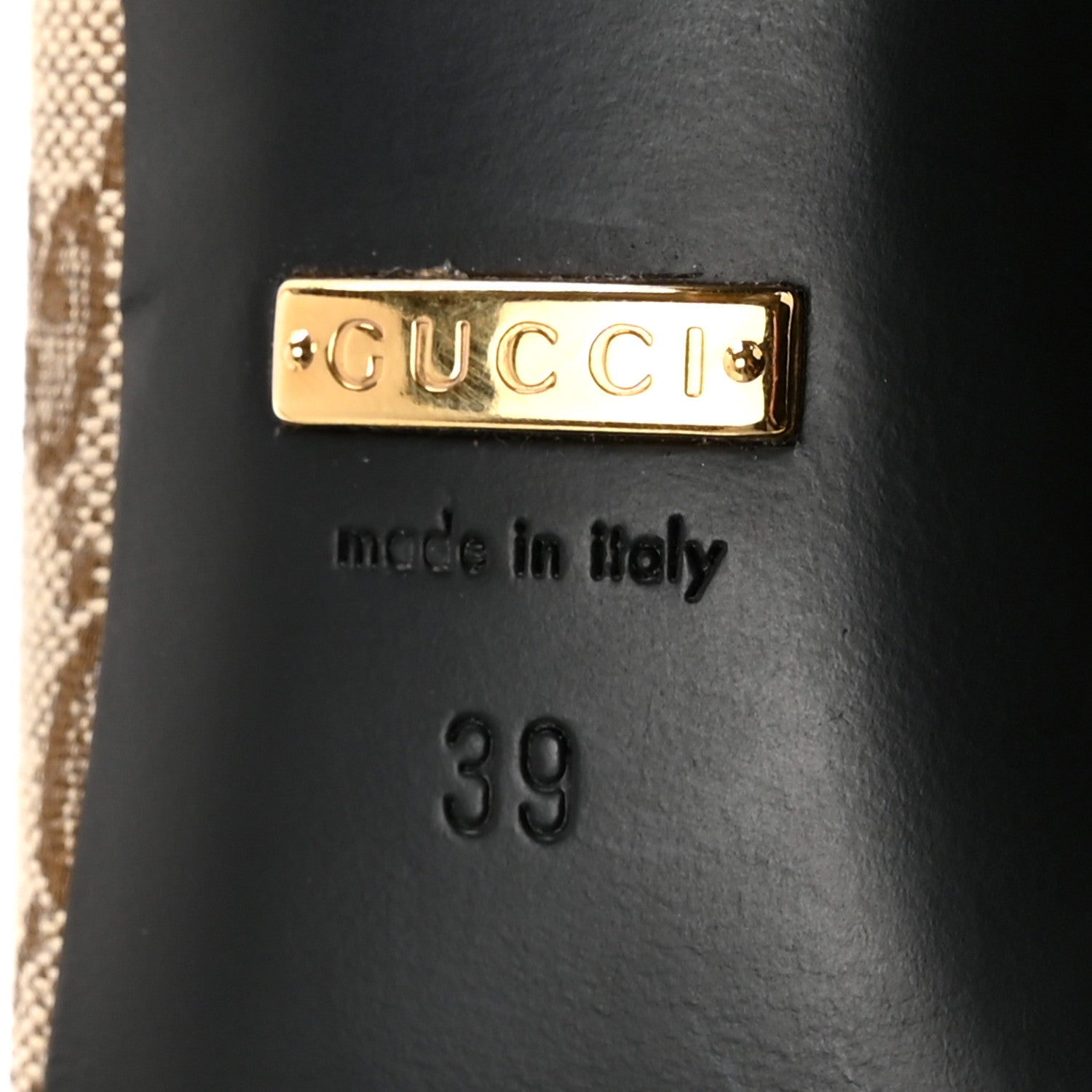 Balenciaga X GUCCI GG Monogram Square Knife 80mm Pumps 39 Beige Ebony 7 of 7
