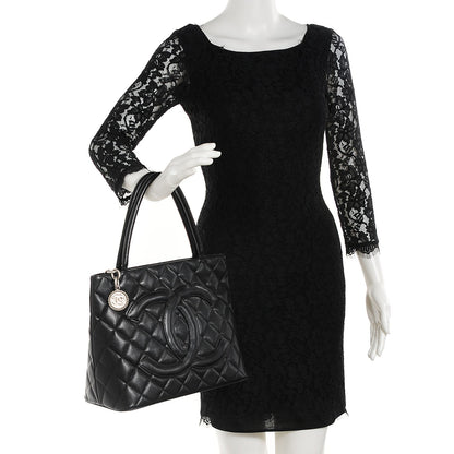 Chanel Caviar Quilted Medallion Tote Black 2 of 7