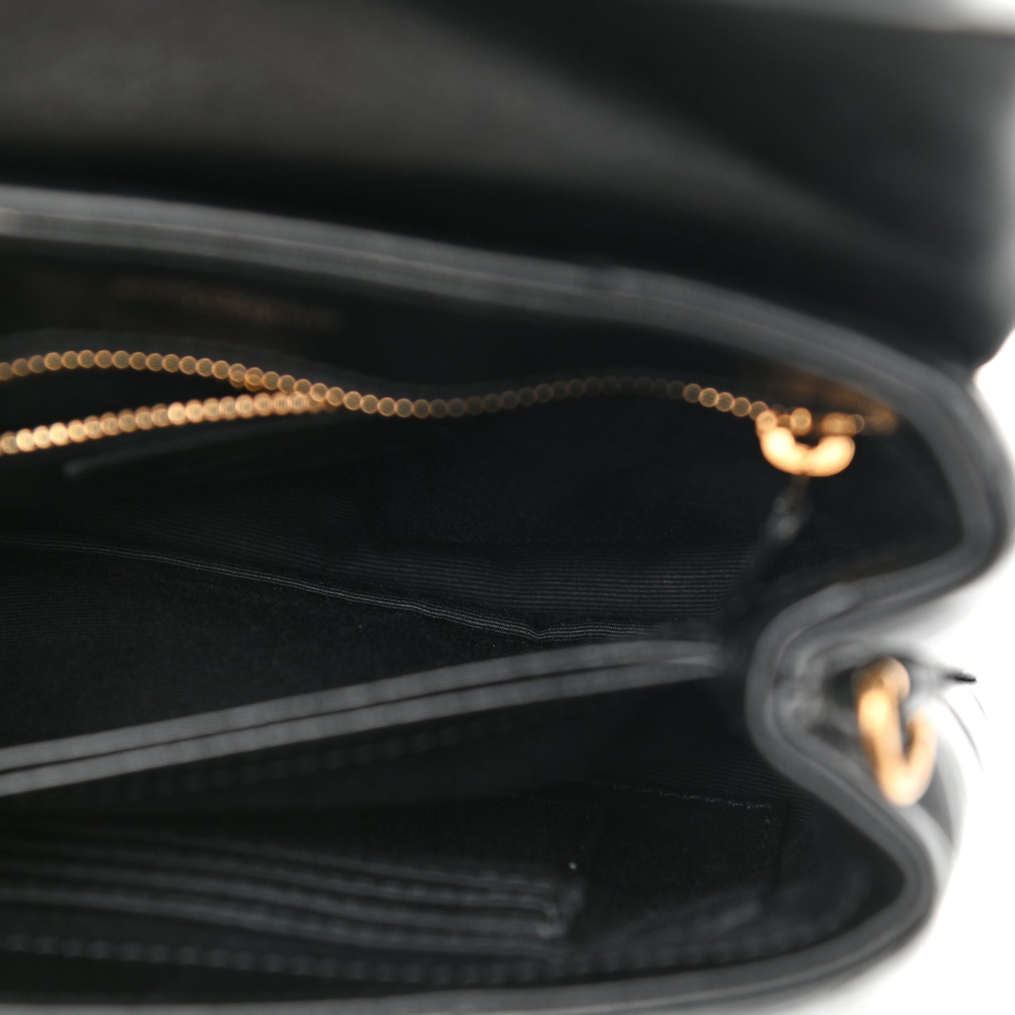 Calfskin Y Quilted Monogram Toy Loulou Crossbody Bag Black