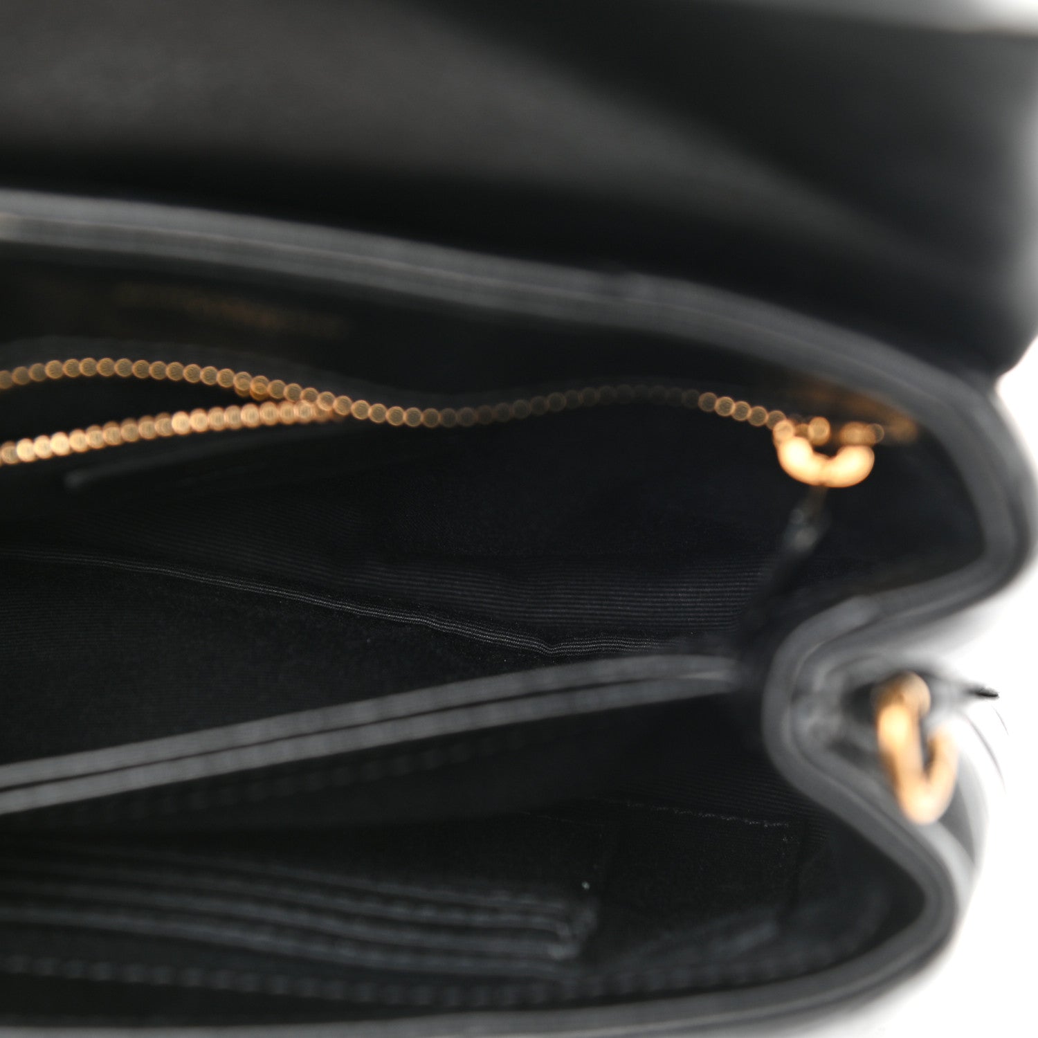 Saint Laurent Calfskin Y Quilted Monogram Toy Loulou Crossbody Bag Black 9 of 14