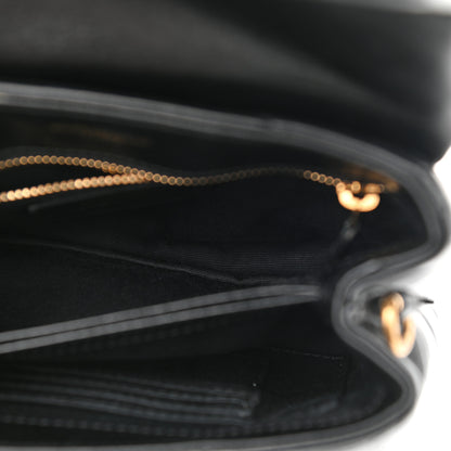 Saint Laurent Calfskin Y Quilted Monogram Toy Loulou Crossbody Bag Black 9 of 14