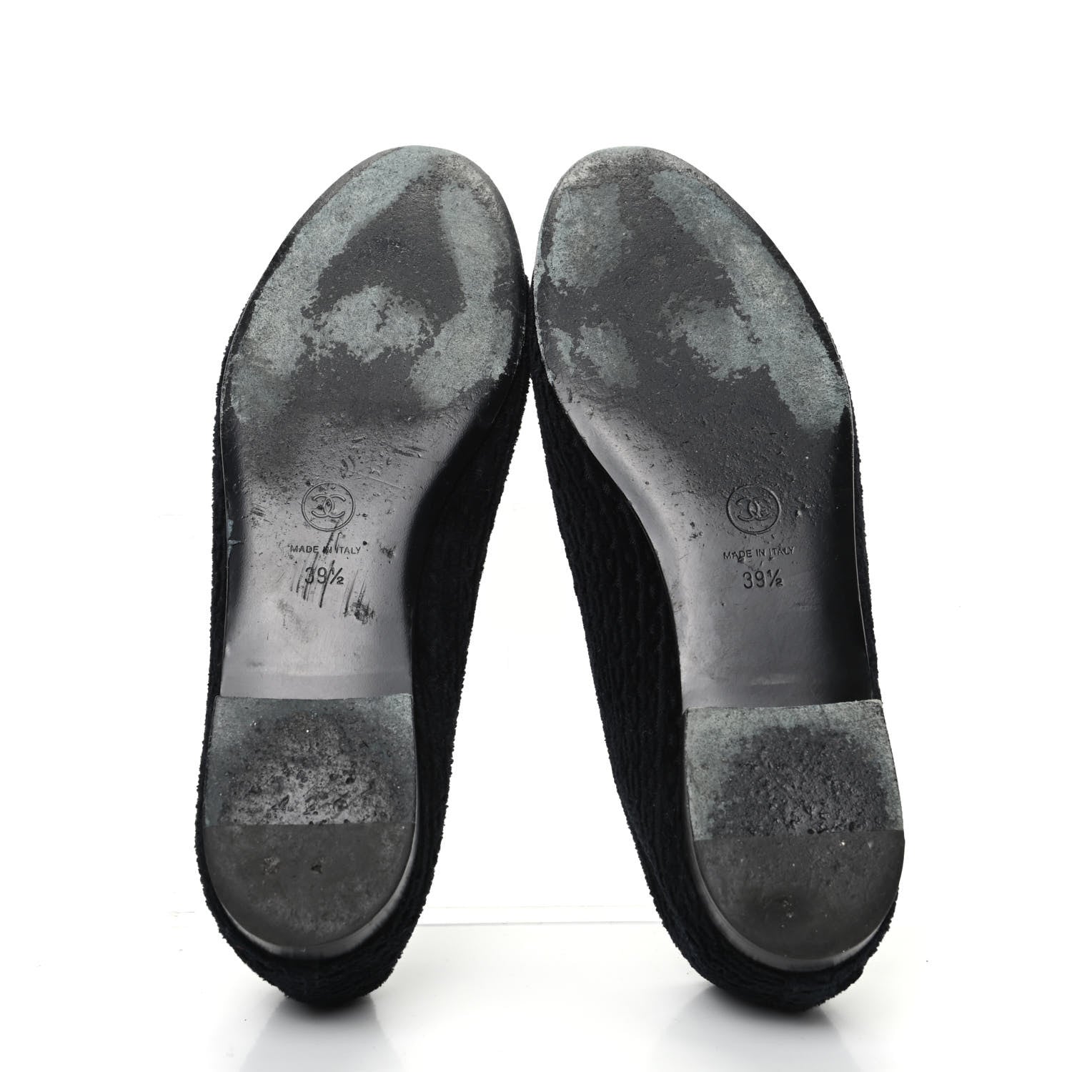 Chanel Tweed Caviar Cap Toe Ballerina Flats 39.5 Black 5 of 12