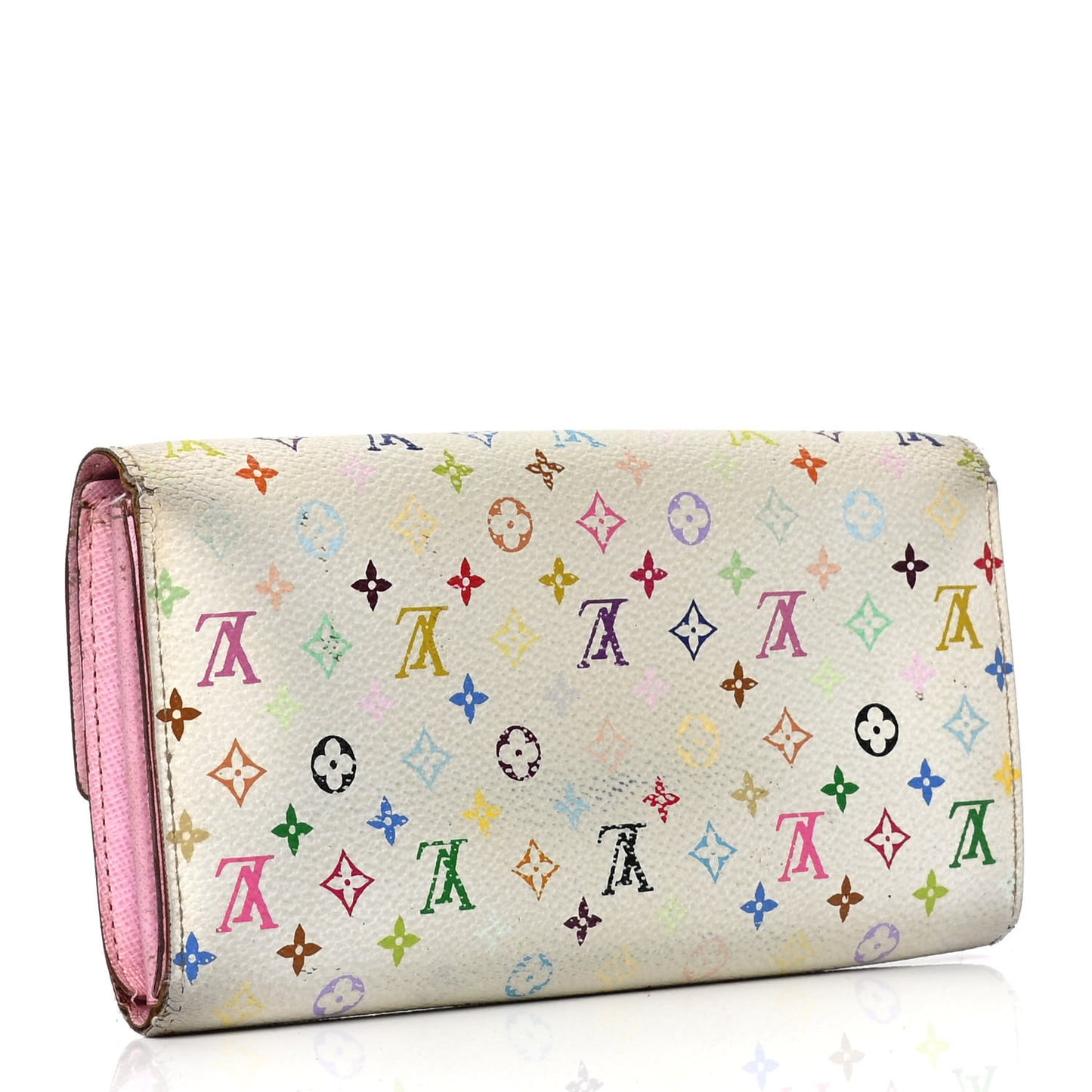 Monogram Multicolor Sarah Wallet White Litchi