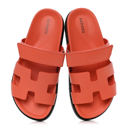 Hermes Epsom Womens Chypre Sandals 38 Rose Sorbet 5 of 12