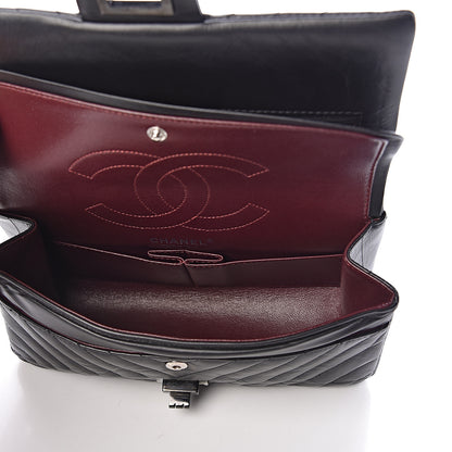 Chanel Aged Calfskin Chevron Quilted 2.55 Reissue 225 Flap So Black 5 of 11