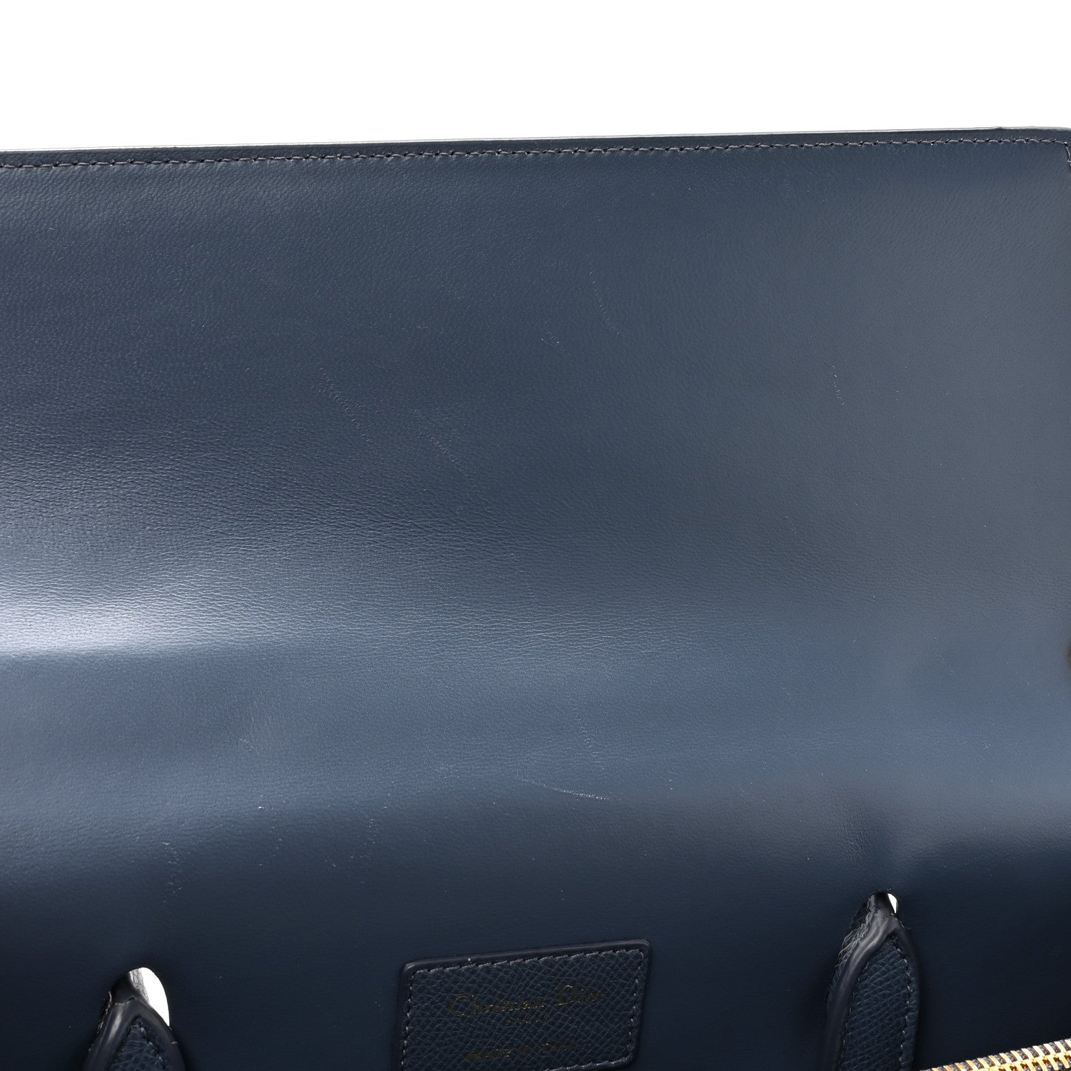 Christian Dior Grained Calfskin Large St. Honore Tote Blue 12 of 15