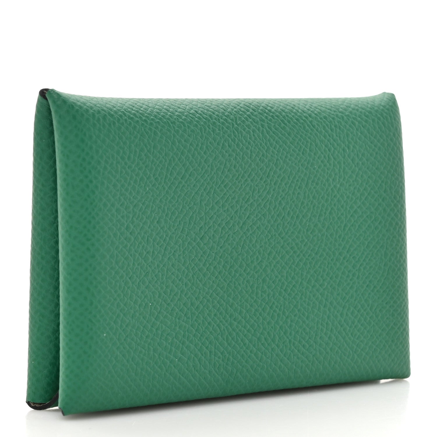 Hermes Epsom Horseshoe Calvi Card Case Vert Vertigo Craie 3 of 8