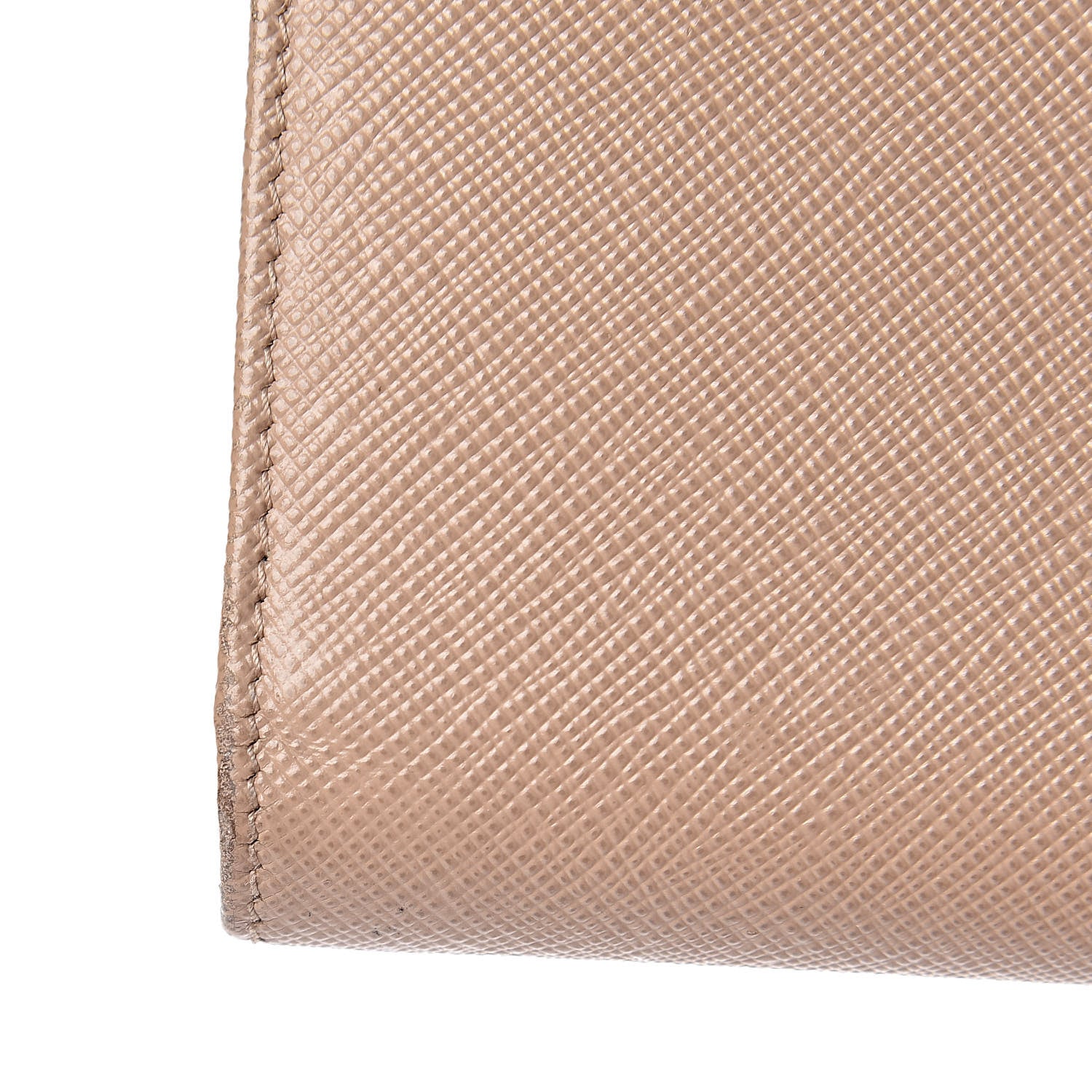 Prada Saffiano Metal Double Snap Travel Wallet Cammeo 10 of 16