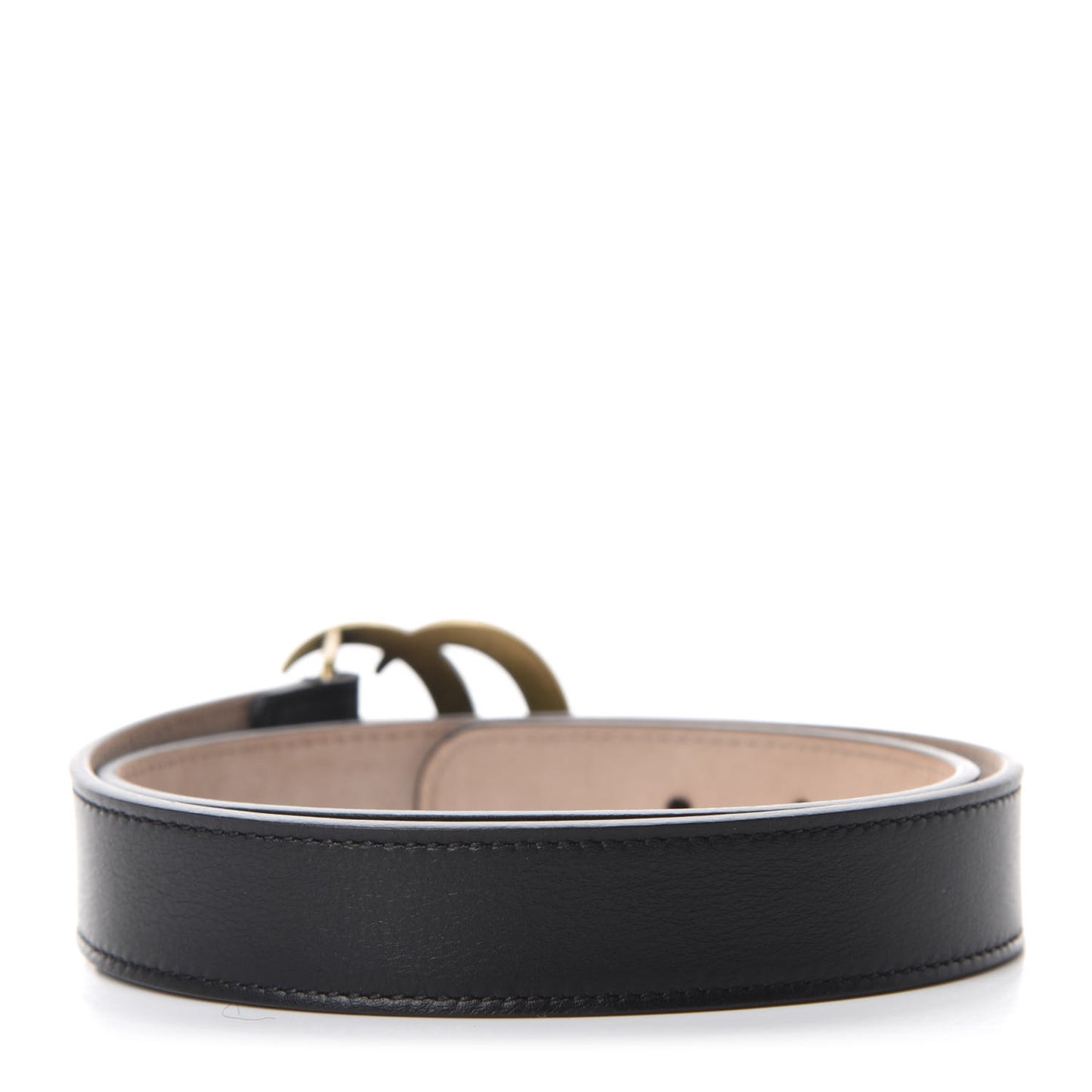 Calfskin Kids Double G 20mm Belt L Black