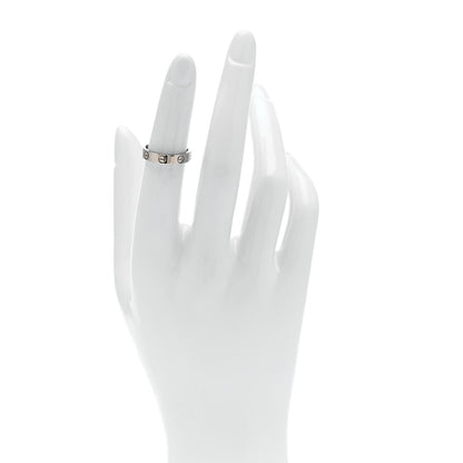 Cartier 18K White Gold 3.5mm LOVE Wedding Band Ring 48 4.5 2 of 4