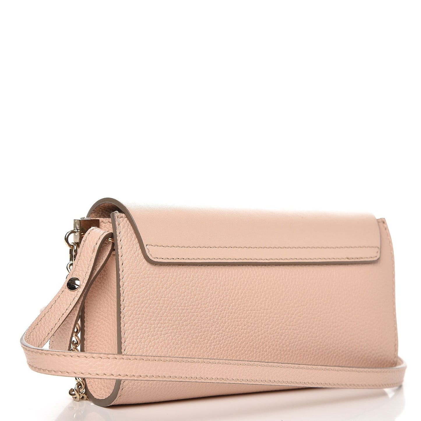 Calfskin Mini Faye Shoulder Bag Cement Pink