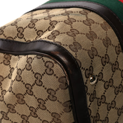 Gucci Monogram Vintage Web Medium Boston Dark Brown 11 of 17