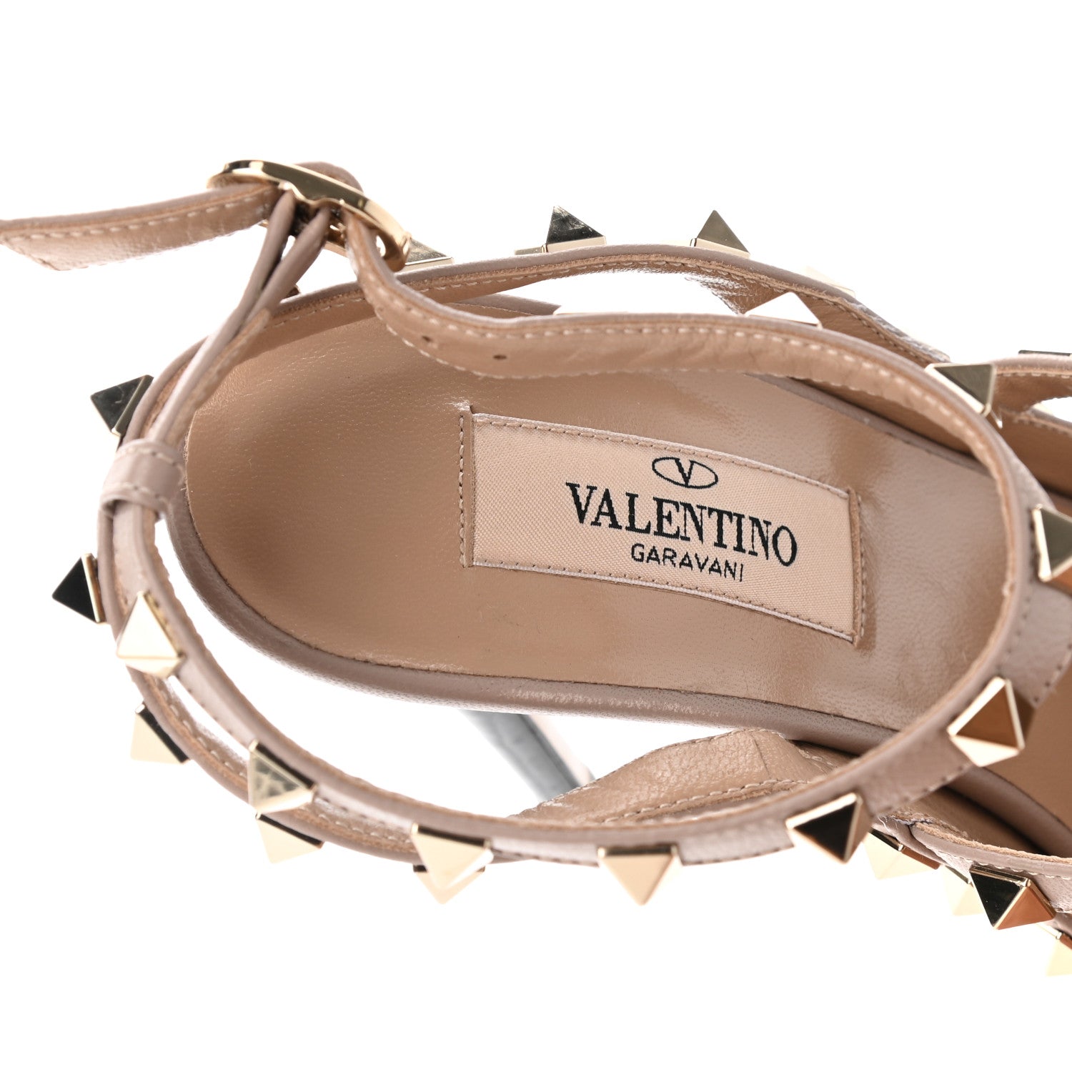 Valentino Garavani Patent Nappa Rockstud Ankle Strap 100mm Pumps 36 Black Poudre 7 of 8