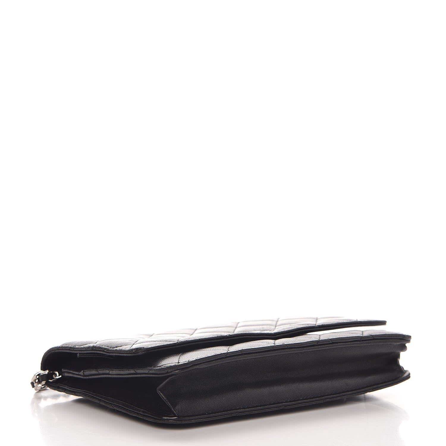 Chanel Lambskin Quilted Wallet On Chain WOC Black 4 of 9