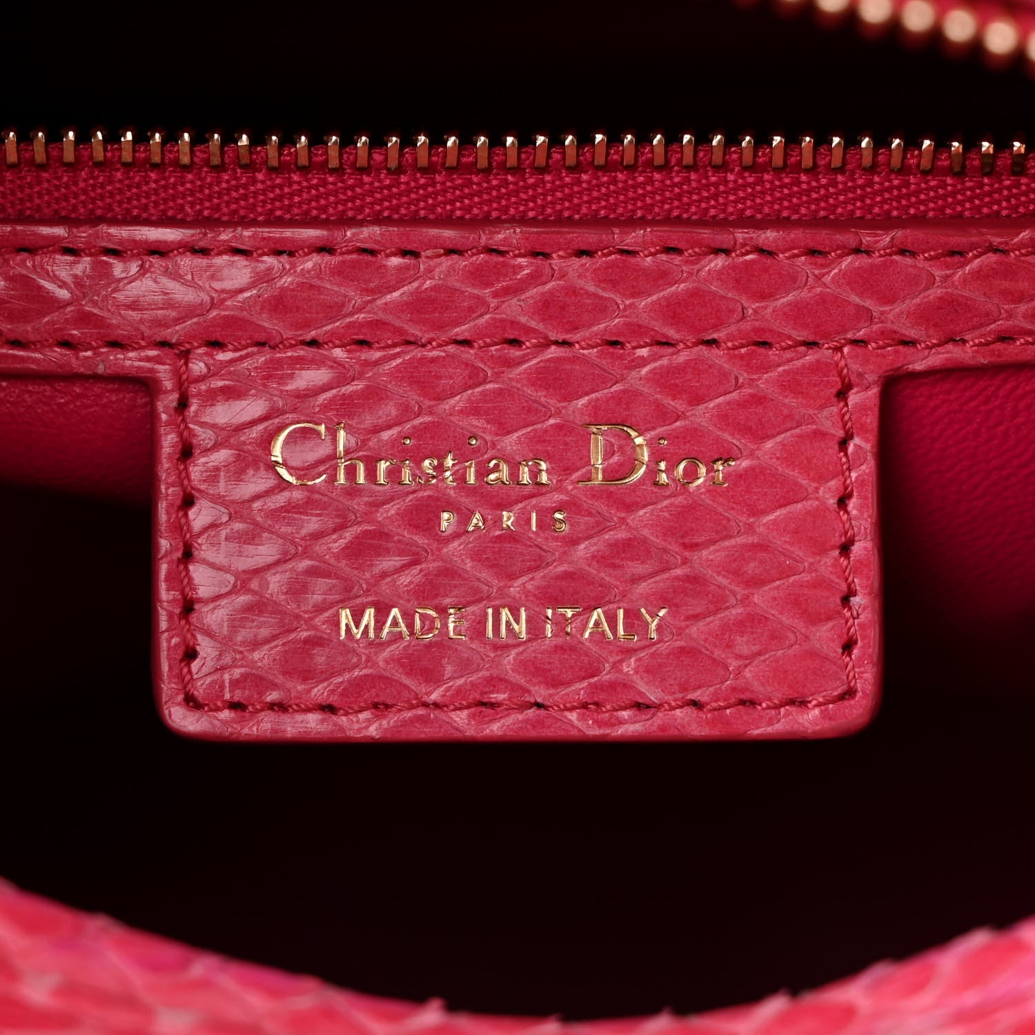 Christian Dior Snakeskin Large Lady Dior Pink 6 of 16