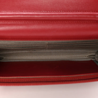 Chanel Caviar Timeless CC Wallet on Chain WOC Red 5 of 11