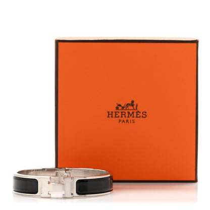 Hermes Enamel Narrow Clic Clac H Bracelet PM Black 5 of 5