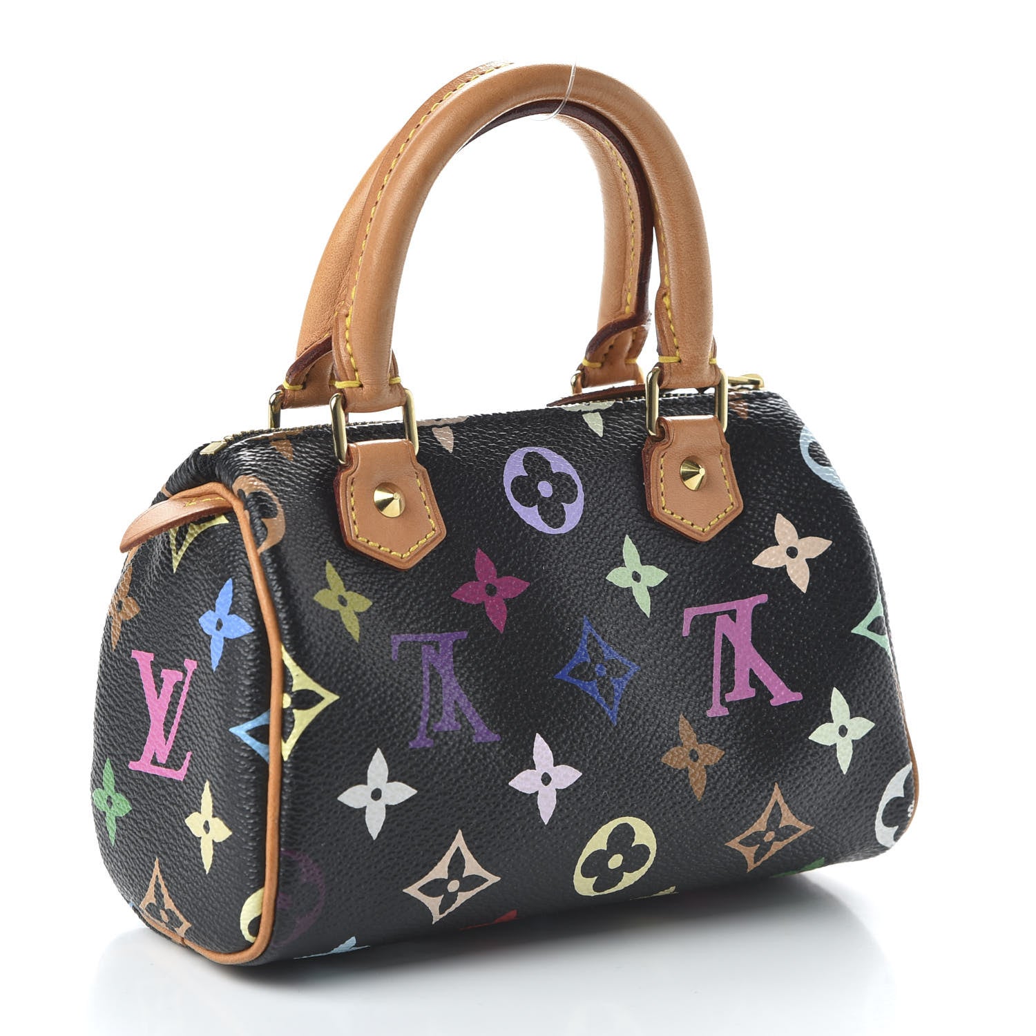 Louis Vuitton Monogram Multicolor Mini Sac HL Speedy Black 3 of 8