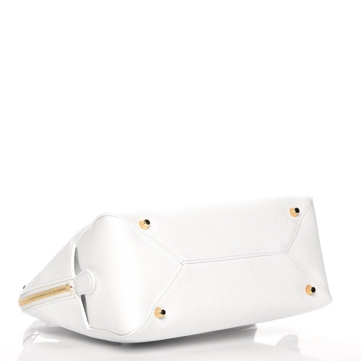 Burberry London Grainy Calfskin Small Greenwood Bowling Bag White 5 of 11