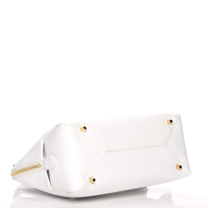 Burberry London Grainy Calfskin Small Greenwood Bowling Bag White 5 of 11