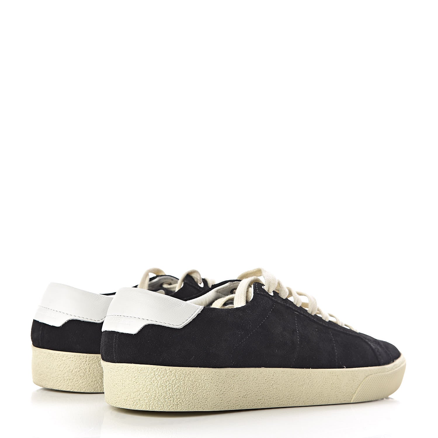 Saint Laurent Distressed Suede Womens Court Classic Sneakers 38.5 Black 4 of 10